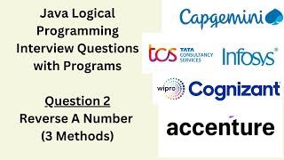 Logical Programming Interview Question  How to reverse A number itjobs2024 itjobs java [upl. by Dempsey]