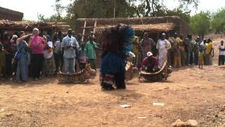 African Art Mask Performance in the Bwa Village of Boni Burkina Faso [upl. by Reisinger]