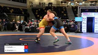 130 Kg Quarterfinal Cohlton Schultz Sunkist Kids Wrestling Club Vs Austin Emerson Nebraska Wrestli [upl. by Serra]