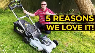 5 Reasons we LOVE our Ego Lawnmower LM2156SP Review [upl. by Gernhard]