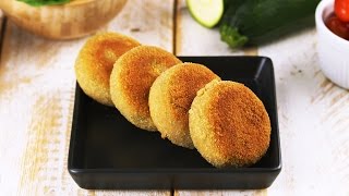 Goldene ZucchiniTaler sind ein leckeres Snack Rezept mit Füllung [upl. by Eirahcaz]