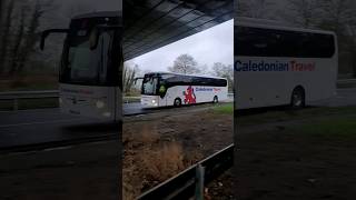 MercedesBenz Travel Bus  Caledonian Travel  A1M motorway tomir busspotting slowmotion [upl. by Ybocaj]