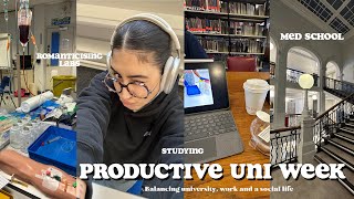 Productive Weekly Vlog ✨🎧 Medical School Studying Balancing a Social Life Hospital Placement [upl. by Stricklan]