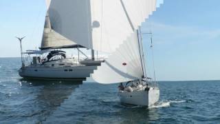 Beneteau Oceanis 473 Singlehanded Gennaker sailing s57ra [upl. by Ednil891]