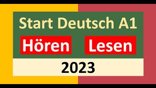 Start Deutsch A1 Hören Lesen Modelltest 2023 mit Lösung am Ende  Vid  144 [upl. by Bucky400]