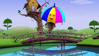 Umbrella Rhymes  Alphabet Song 3d nursery rhymes for kids  U for umbrella song [upl. by Ran929]