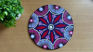 Dot Mandala Painting  Dot Art for beginners  Step by Step Dot Mandala Painting  Dotting Art [upl. by Alliuqa]