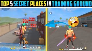 TOP 5 HIDDEN PLACES IN TRAINING GROUND FREE FIRE 2023 HIDDEN PLACES IN FREE FREE [upl. by Kannan806]