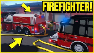 I BECAME A FIREFIGHTER IN MAPLE COUNTY Roblox [upl. by Yentruoc]