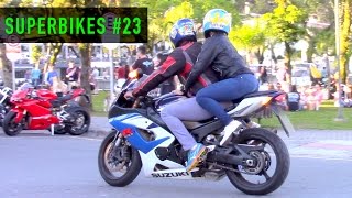 😈 SUPERBIKES 23  Hornet no GRAU e cortando giro Motos esportivas acelerando [upl. by Goldberg551]