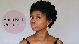 Perm Rods on Natural hair 4c Tutorial  Jordana Afonso [upl. by Ophelie]