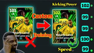 How To Train 102 Rated Roberto Carlos In Efootball 2024  Roberto Carlos Max Level Training In Pes [upl. by Iahs]