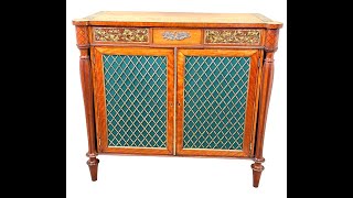 Sheraton Period Satinwood Side Cabinet [upl. by Airlie464]