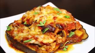 Lasagna De Berenjena Easy Eggplant Lasagna  Spanish [upl. by Renrut]