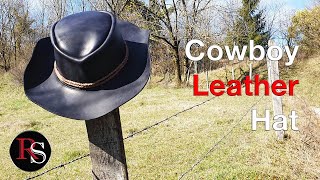 How to make A Leather Cowboy Hat [upl. by Sothena203]