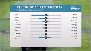 Shrewsbury School U14s v Ellesmere College U14s T20 County Cup Semi Final [upl. by Nilsoj]