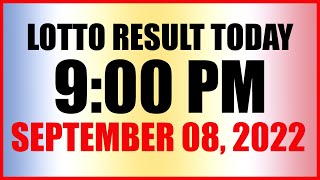 Lotto Result Today 9pm Draw September 8 2022 Swertres Ez2 Pcso [upl. by Ialohcin926]