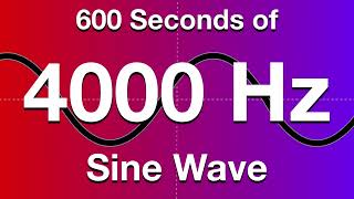 4000Hz 4kHz Sine Wave Test Tone  600 Seconds 10 Minutes [upl. by Oirrad]