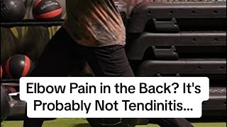 Elbow Pain in the Back It’s Probably Not Tendinitis… [upl. by Asseret340]