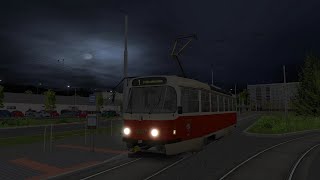 Výluková linka 1  Evropská  SH  Vozovna  Tatra T3RP ev č 8307 DPP  Simt Simulator 200 [upl. by Carli]