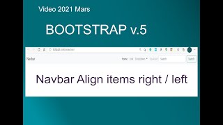 Bootstrap 5 navbar align right [upl. by Alyar]