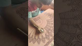 Kalamkari art peacock [upl. by Gnirol686]