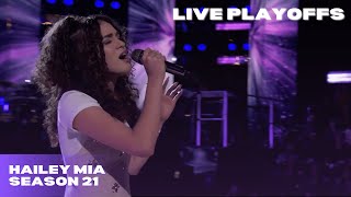 Hailey Mia quotTraitorquot The Voice Season 21 LIVE Playoffs [upl. by Eded]