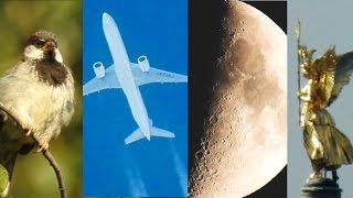 NIKON Coolpix P900 Optical Zoom Test  Moon Planes Bird Church  Super Zoom [upl. by Ennayt]