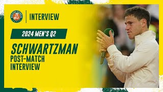 Schwartzman Q2 postmatch interview  RolandGarros 2024 [upl. by Hansiain]