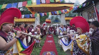 Honorary Procession of Dungse Thinley Norbu Yangsi amp Garab Rinpoche In Bumthang [upl. by Skvorak]