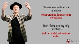 Intentions  Justin Bieber ft Quavo Lyrics video dan terjemahan [upl. by Llatsyrk]