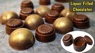 Liqour Filled Chocolates  Homemade Chocolates Recipe  Christmas amp New Year Party Special Chocolate [upl. by Buford981]