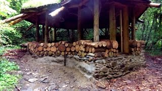 Off grid roundhouse build part 13 [upl. by Walke]