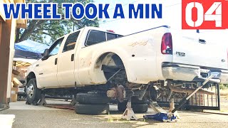 Part 4  2001 F350 Project  Rear wheel finally off for few upgrades [upl. by Nahseez86]