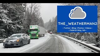 122022 North Bend WA Winter Storm Spinouts Bad Roads Heavy Snow [upl. by Ahsienauq]