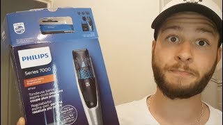 Test tondeuse à BARBE PHILIPS avec système daspiration série 7000 [upl. by Jadwiga]