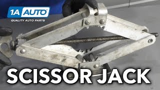 How to Use a Scissor Jack to Raise Your Car Truck or SUV [upl. by Fisken]