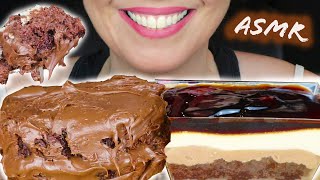 CREAMY SALTED CARAMEL amp NUTELLA CHOCOLATE CAKE 🎂  ASMR No Talking Mukbang  Real Eating Sounds [upl. by Lednahc]