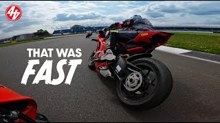 Panigale V4s FlatOut at Silverstone  Ducati DRE [upl. by Tergram]