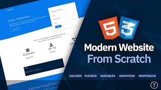 Build a Responsive Website  HTML CSS Grid Flexbox amp More [upl. by Stroup829]