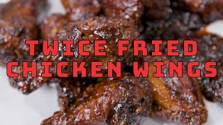 How to Make the CRISPIEST Twice Fried Chicken Wings [upl. by Zelle]