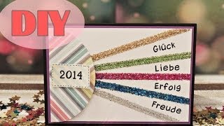 Silvesterkarte selber basteln  Neujahr  New Year Card  DIY [upl. by Wolff]