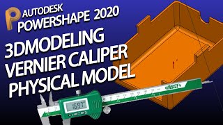 Powershape 2020 tutorial – 3d modeling with vernier caliper – easy steps [upl. by Rahs533]