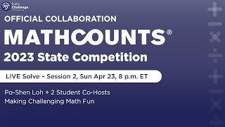 MATHCOUNTS 2023 State Competition Live Solve 2 [upl. by Ariaz310]