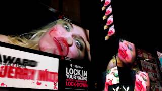 Pipilotti Rist Open My Glade Flatten in Time Square on 1302017 [upl. by Odnaloy]