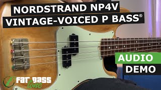 Nordstrand NP4V Precision Bass® Pickup Set Demo [upl. by Fasto]