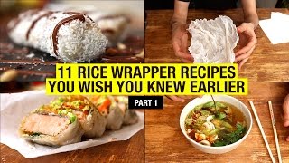 11 Recipes Using Rice Paper WAY BEYOND Spring Rolls part 1 [upl. by Betteanne]