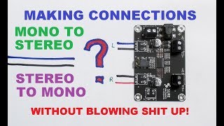 Connecting mono to stereo amplifier or stereo to mono amp [upl. by Eirrotal633]