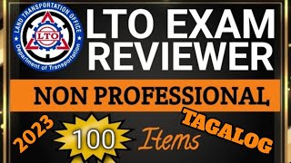 LTO Exam Reviewer 2023 100 Pass updated  Non Professional  Drivers License Exam Reviewer Tagalog [upl. by Akerdnuhs942]