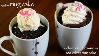 mug cake  microwave cake recipe  brownie mug cake amp red velvet mug cake [upl. by Darda688]